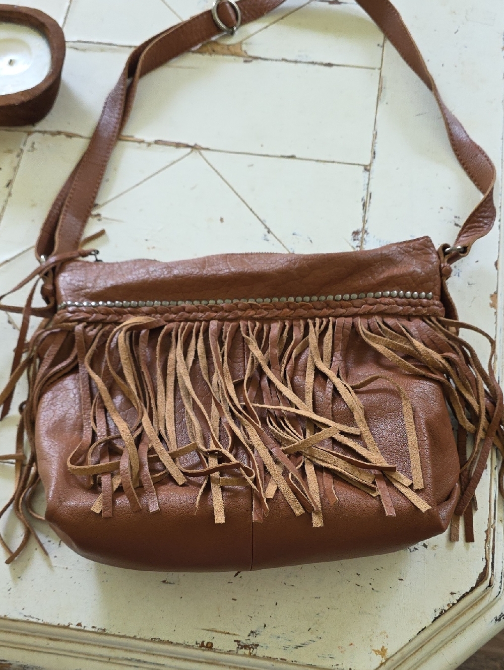 The Sak Brown Fringe Shoulder Bag